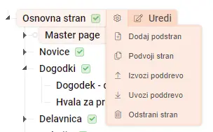 Dodaj, podvoji, izbriši... stran