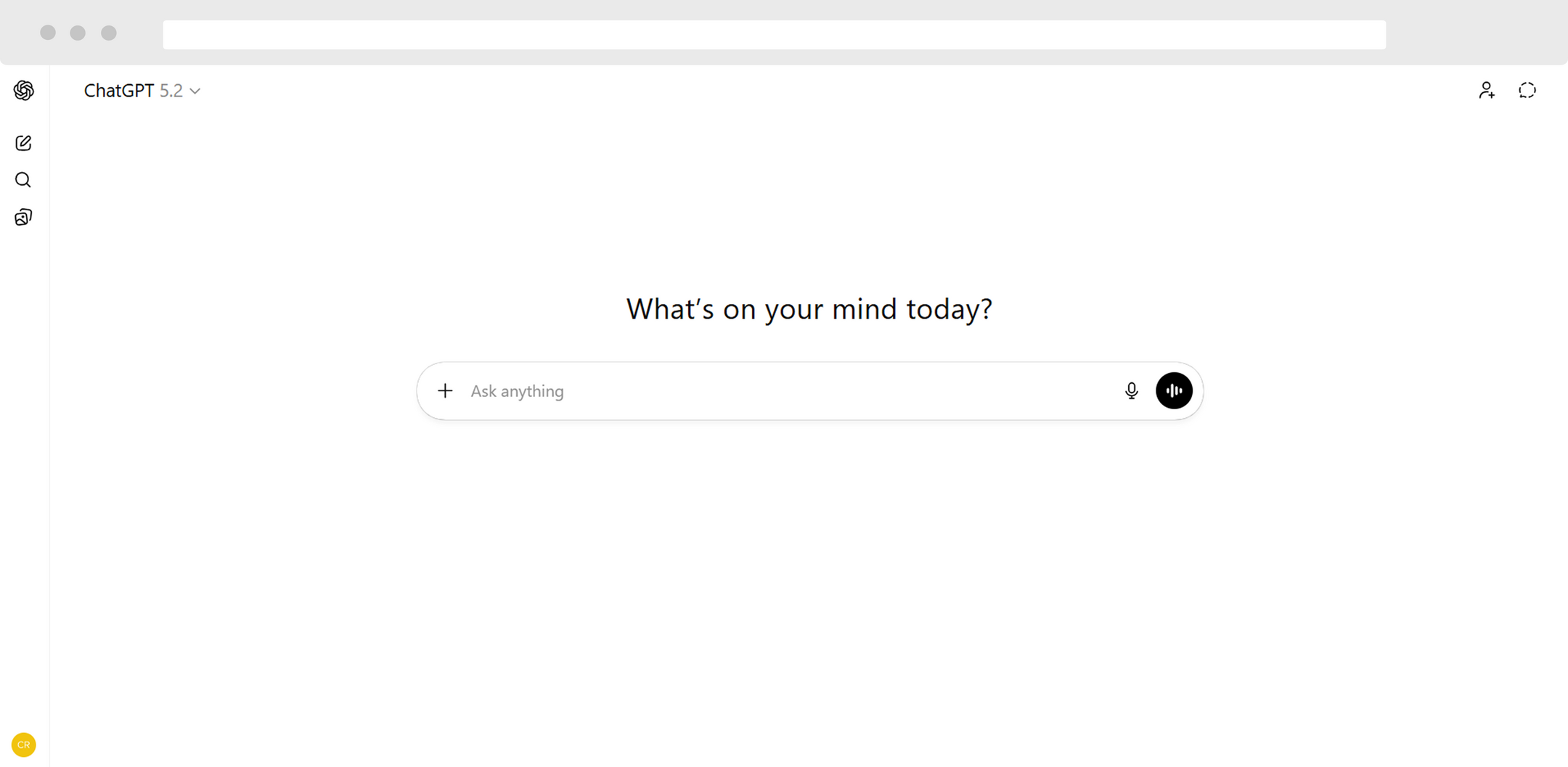 Screenshot of the ChatGPT interface with a conversational input field, representing a general-purpose large language model used for writing, explanations, and interactive dialogue.